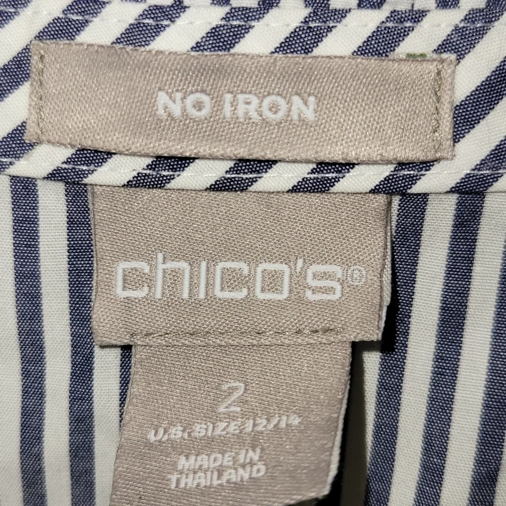 Women's Chico's No Iron Ruffled Top Size 2/XXS - Picture 5 of 6